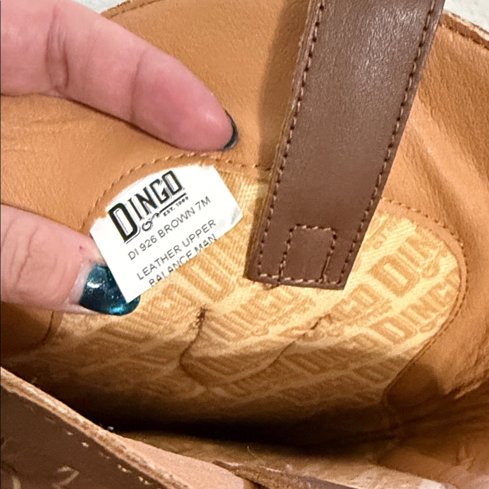 Dingo Brown Embroidered Heeled Boots - image 3